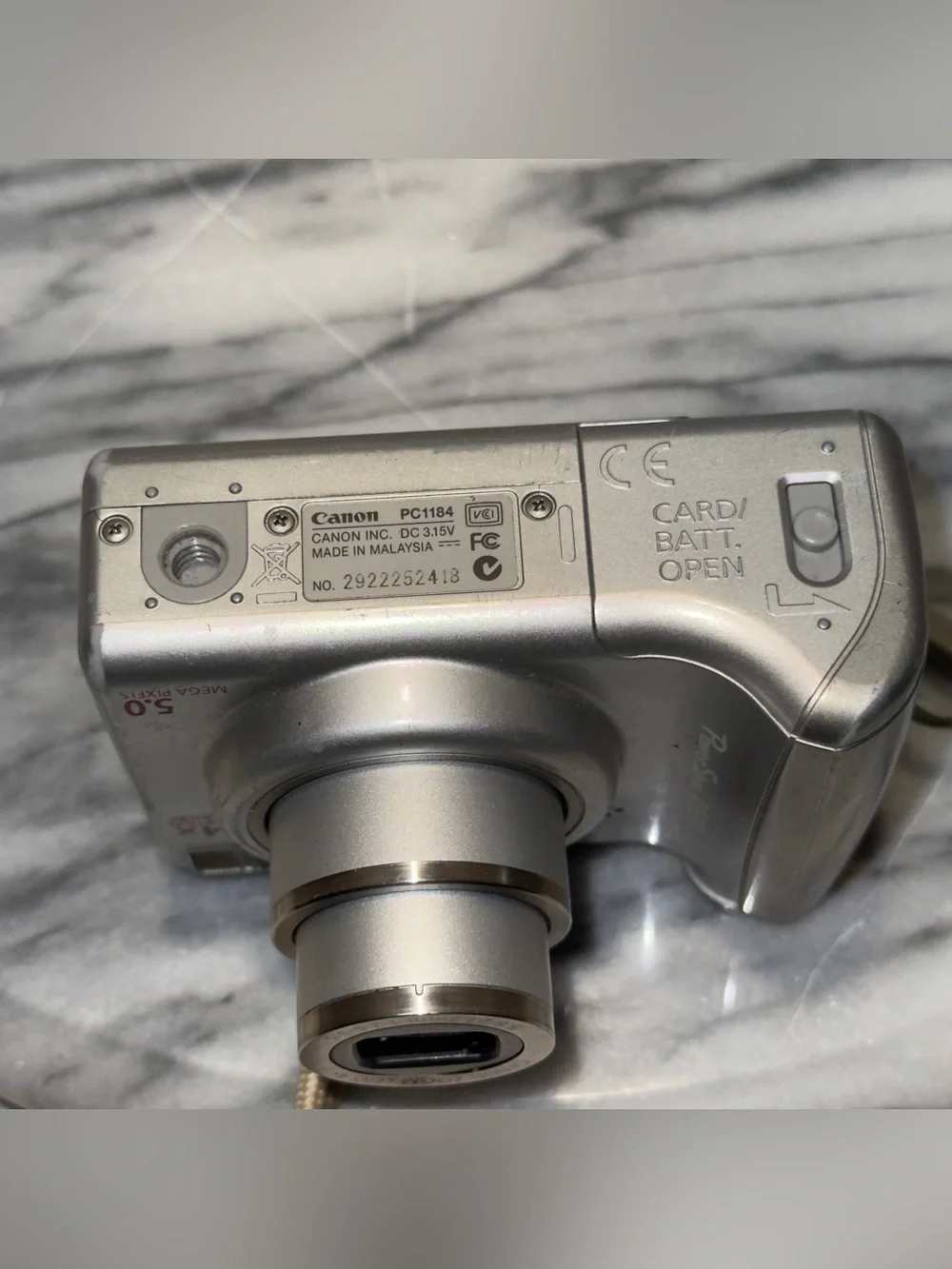 Canon PowerShot A530 5.0MP Digital Camera Silver | TESTED WORKING NICE